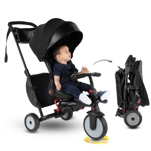 smarTrike STR7 7-In-1 Folding Trike Urban Black