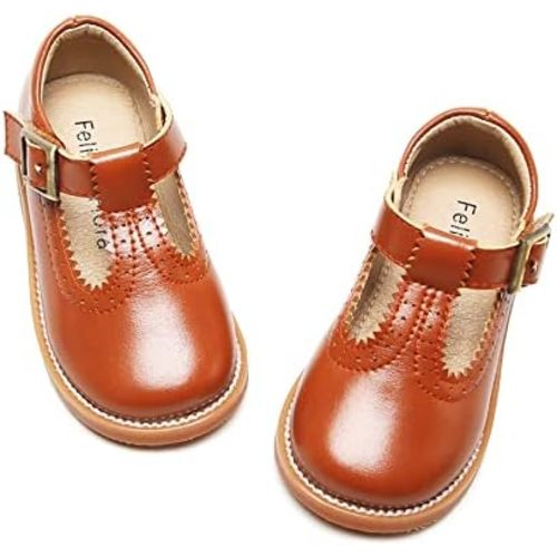 Felix & Flora Toddler Little Girl Mary Jane Dress Shoes - Ballet Flats for Easter Flower Girl Party School Shoes.