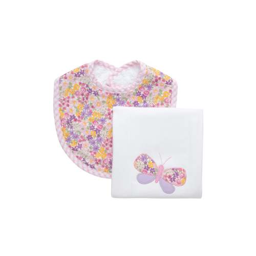 Butterfly Basic Bib & Burp Boxed Set