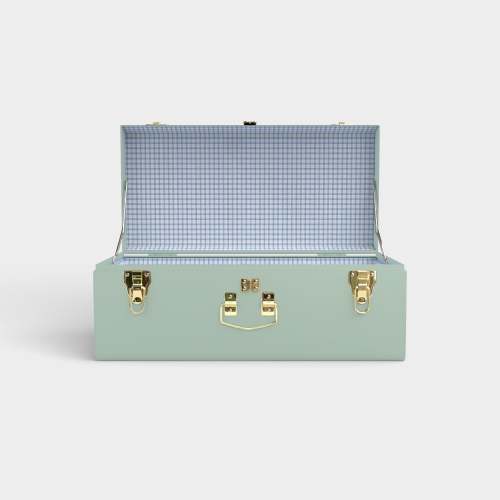 Petite Trunk - Sage - Picnic in Blue / No Embroidery
