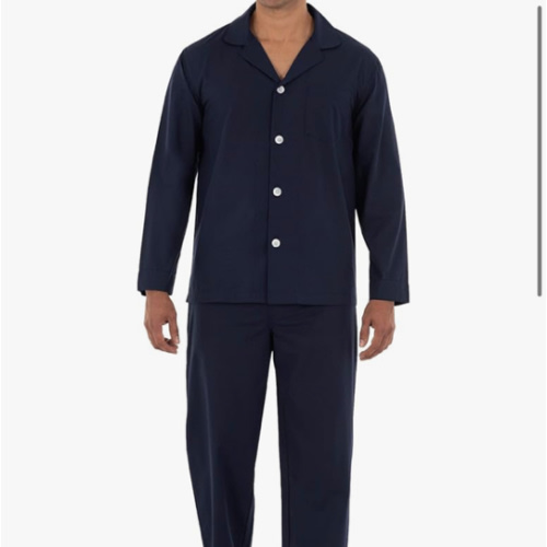 Fruit of the Loom mens Long Sleeve Broadcloth Pajama Set