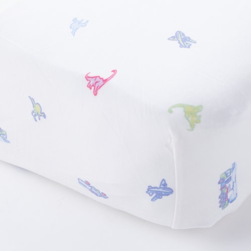 Crib Sheet - Planes, Trucks & Dinos