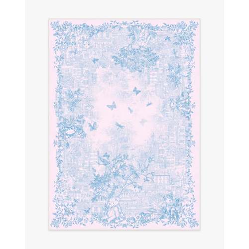 Emi Toile Soft Pink Rug by Humberto Leon | Ruggable US