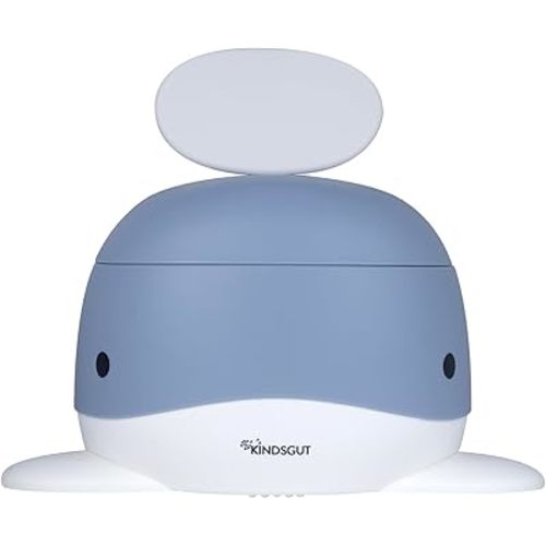 Kindsgut Potty Training Toilet in Whale Design, Designed in Germany, Potty Training in a Beautiful Design, Pigeon Blue