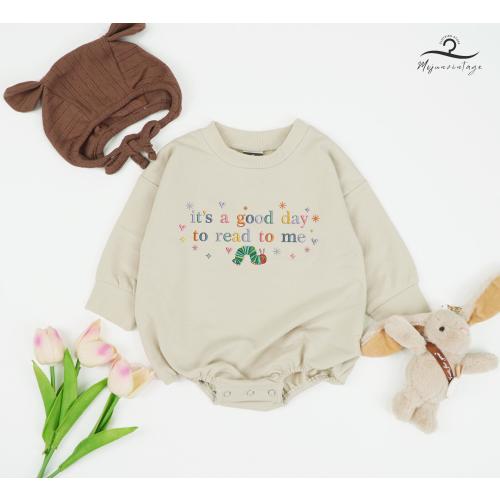 Embroidered It's Good Day To Read To Me Baby Bodysuit, Bookworm Baby Outfits, Cute Read To Me Baby Romper, Book Lover Baby Gifts