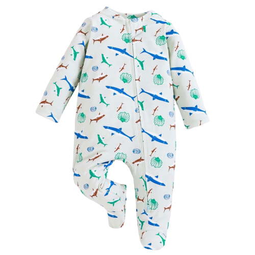 Staki Bamboo Sleepers for Baby Girls Newborn Footie Footed Pajamas Infant Onesies Clothing Long Sleeve 0-12M,6-12 Months