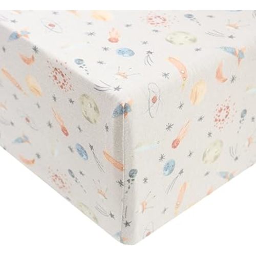 Copper Pearl Premium Knit Crib Sheets: Breathable and Soft, Fitted for Standard Mattresses, Perfect for Baby Registry or Shower Gift, Cosmos