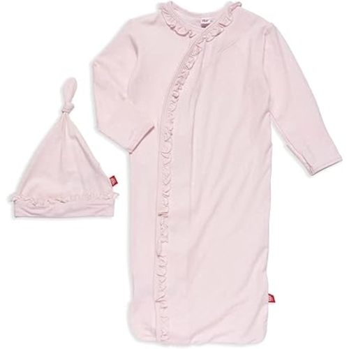 Magnetic Me Modal Newborn Sleeper Gown & Hat Set | Silky Soft Modal Fabric Sleep Sack