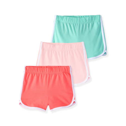 Garanimals Baby & Toddler Girls Cotton Pull-On Dolphin Shorts, 3-Pack, 0M–6T