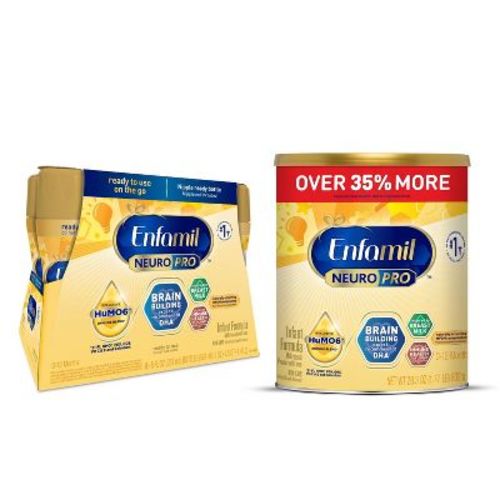 Enfamil NeuroPro Infant Formula 28.3oz Powder + 6 Count/8 fl oz Ready to Feed Bottles