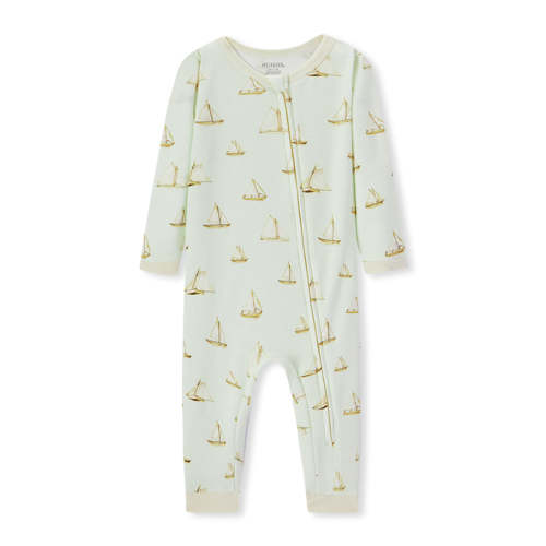 Sailboat Melody Organic Cotton Zipper Pajama