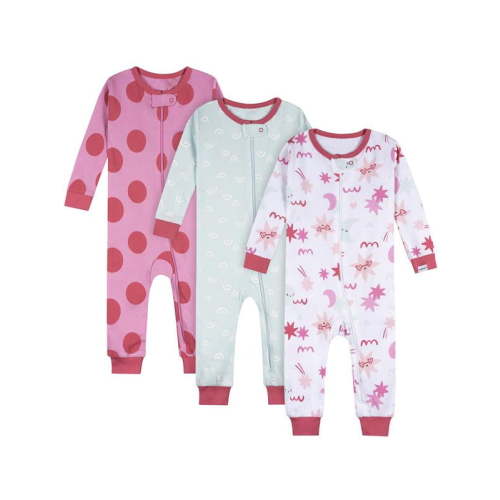 Onesies Brand Gender Neutral Footless Unionsuits, 3-Pack, Sizes 0/3 Months - 5T