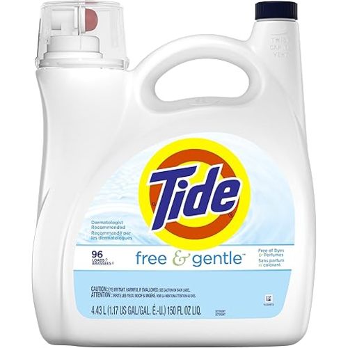 Tide free and gentle liquid laundry detergent 96 use 150 fl oz