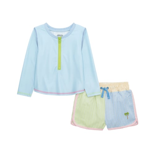 Seersucker Rash Guard Set for 4T-5T Toddlers | Mud Pie