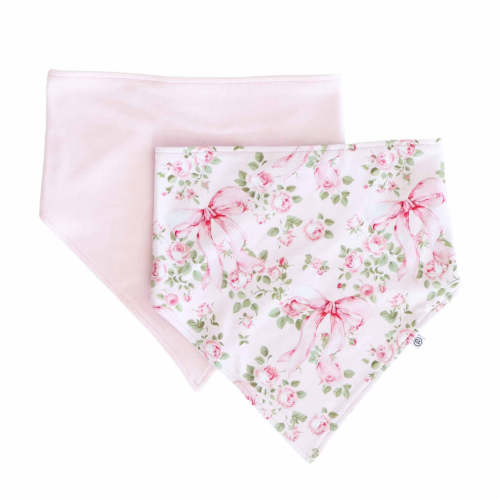 Bows in Bloom 2pc Bandana Bibs