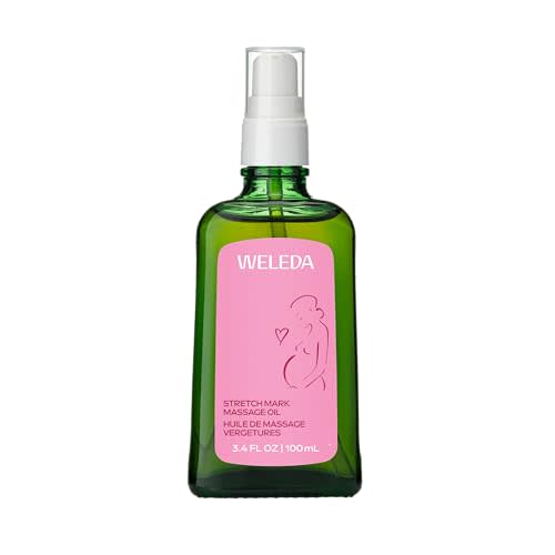 Weleda Stretch Mark Pregnancy Massage Oil, 3.4 Fluid Ounce, Plant Rich Oil with Vitamin E, Sweet Almond, Jojoba and Arnica Oils