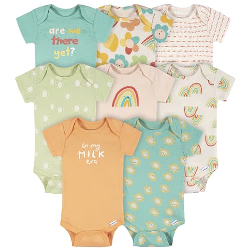 Onesies Brand Baby Girls' 8-pack Short Sleeve Mix & Match Bodysuits