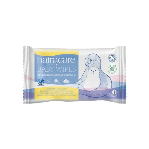 Organic Baby Wipes - Natracare plastic-free wipes