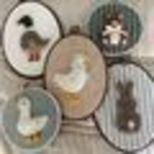 Felted Goose Nursery Wall Art - Handmade Needle Felt Embroidery Hoop - Heirloom Baby Room Décor