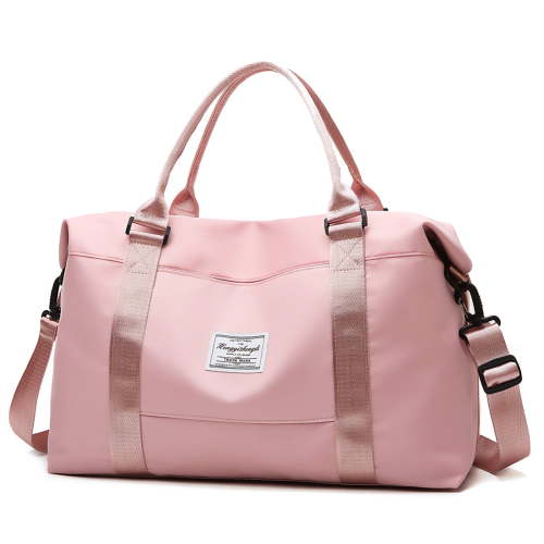 Travel Duffle Bag - Foldable Gym Bag for Women Men, Weekend Bag with Wet Pocket, Hospital Bags for Labor and Delivery, Airplane Travel Essentials for Flying(Pink)