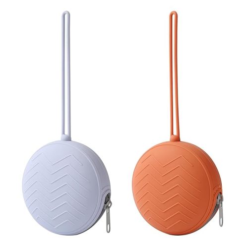 2 Pack Silicone Pacifier Holder Case,Portable Newborn Pacifiers Silicone Pouch for Boys & Girls, BPA Free Silicone Pacifier Container Case (Gray,New Clay)