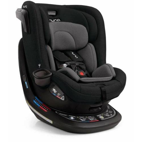 Nuna REVV Rotating Convertible Car Seat - Caviar | Traveling Tikes