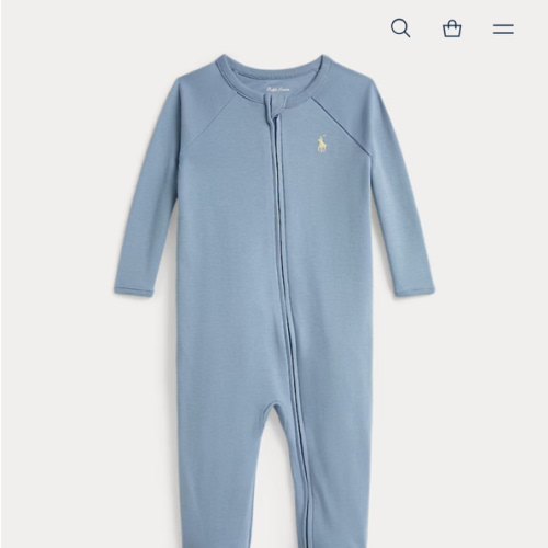 Cotton Interlock Footed Coverall