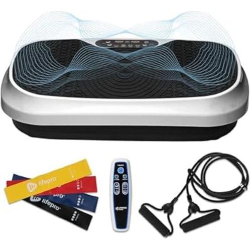 Lifepro Vibration Plate for Lymphatic Drainage – Whole Body Vibrating Platform Exercise Machine for Muscle Toning & Recovery with Remote Max Load 260 lb