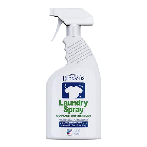 Dr. Brown's Laundry Spray Stain and Odor Remover for Baby Clothes, Hypoallergenic, Fragrance-Free, 16 fl oz, 1 Pack