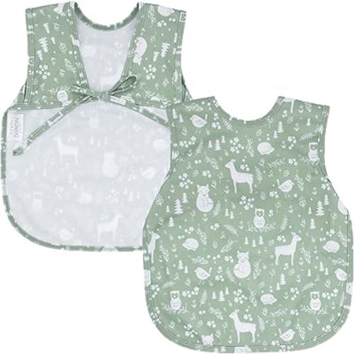 BapronBaby Animal Prints Bapron - No Neck Tie Safer Bib - Baby & Toddler - Soft Waterproof - PVC, BPA & Phthalate Free - 6m+