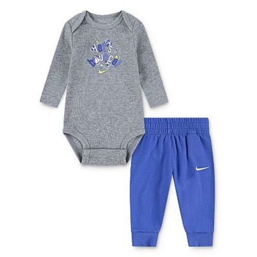Baby Boys Nike "Let's Bounce!" Long Sleeve Bodysuit & Pants 2-Piece Set