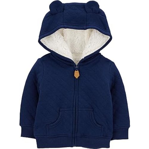 Simple Joys by Carter's Baby Hooded Sweater Jacket with Sherpa Lining
