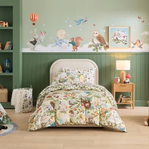 Adairs Kids - Fleur Harris Faraway Tree Sage Quilt Cover Set | Adairs