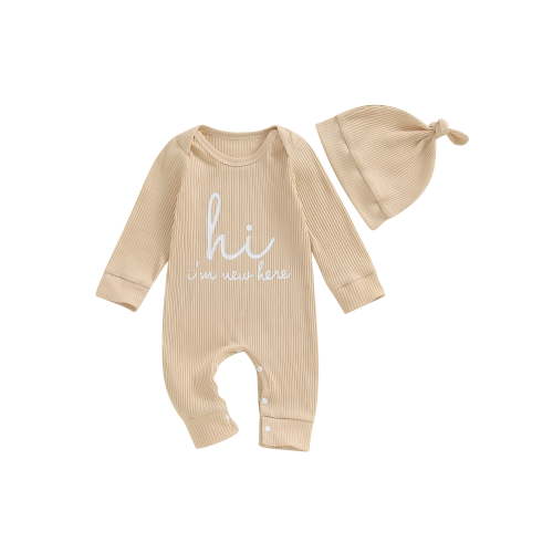 Hirigin Newborn Baby Boy Girl Clothes Hi I'm New Here Coming Home From Hospital Outfits Gender Neutral One Piece Romper