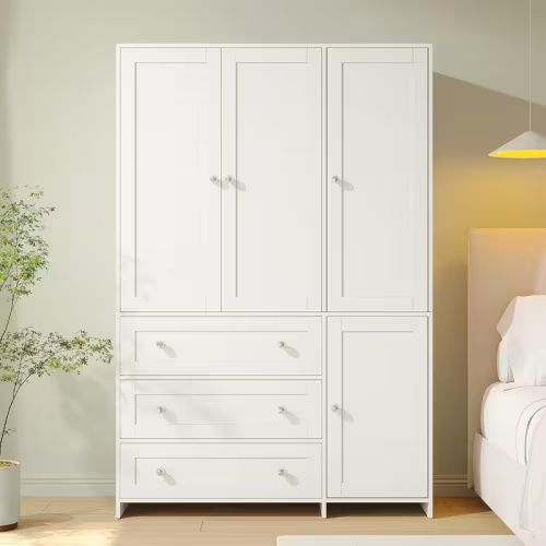 71 inch wardrobe a wooden clothing cabinet featuring - Temu
