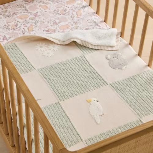 Adairs Kids - Classic Australian Animals Sherpa Baby Blanket | Adairs