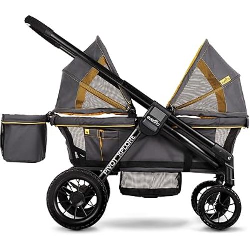 Evenflo Pivot Xplore All-Terrain Stroller Wagon (Adventurer Gray)