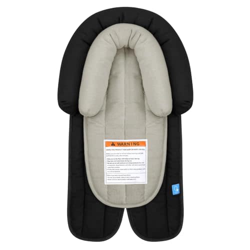 COOLBEBE Upgraded 2-in-1 Babybody Supports for Newborn Infant - Extra Soft Breathable Car Seat Insert Cushion Pad, Perfect for Carseat, Stroller, Swing, Bouncer, Black