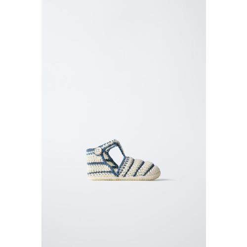 STRIPED COTTON BOOTIES