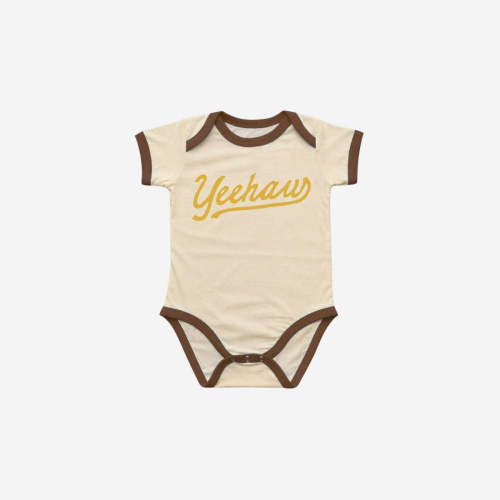 Yeehaw Vintage Ringer Onesie in 18 Months
