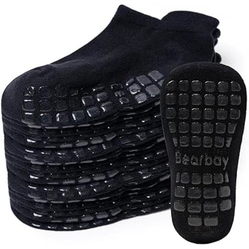 Baby Non Slip Ankle Socks with Grippers for 0 Months-10 Years Old Walking Socks