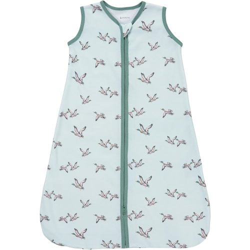 LollyBanks Sleep Sack, 100% Cotton Baby Sack 0.5 TOG Lightweight, 2-Way Zipper Baby Sleep Sacks Soft, 6-12 Months Newborn Sleeper for Baby Boys and Girls (Mallard Duck Outfit)