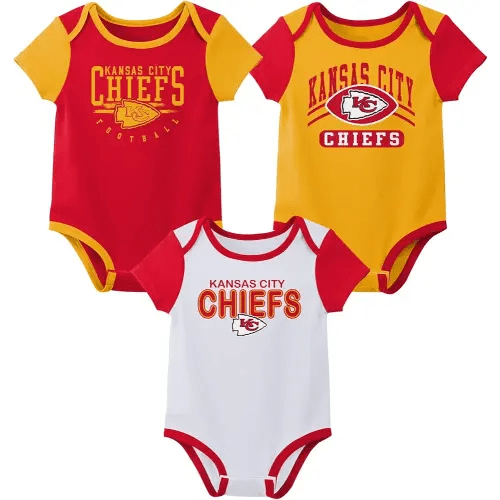 Outerstuff NFL Teams Newborn Baby and Infant Short Sleeve Bodysuit Variety 3-Pack (0-18m)