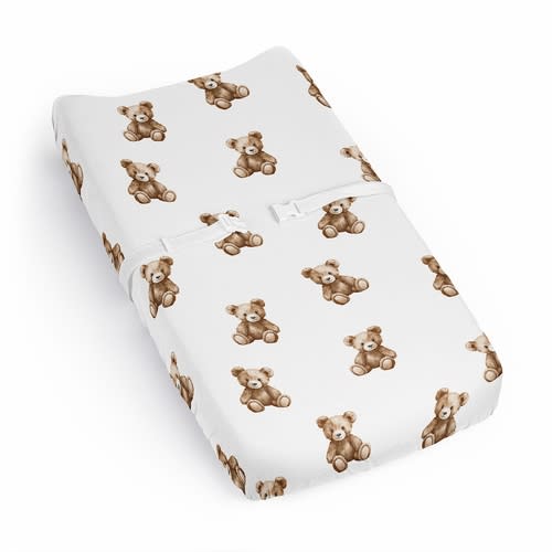 Boho Teddy Bear Collection Changing Pad Cover Sheet