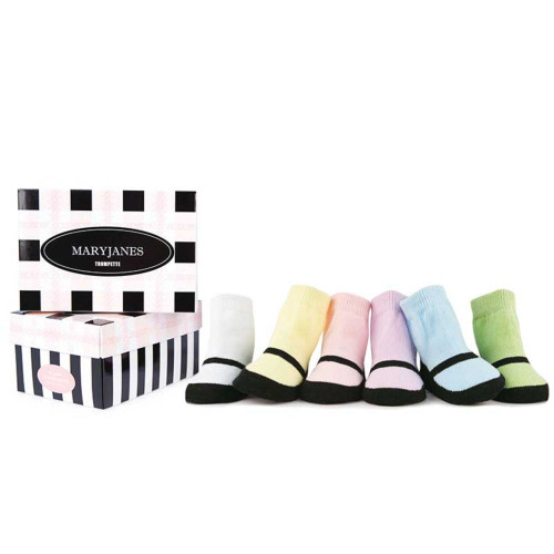 Maryjane Pastel Socks, 6 Pack