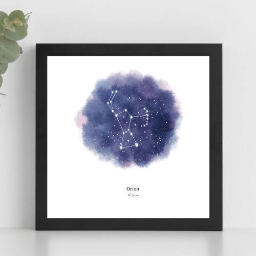 Orion Constellation Astrology Print Horoscope Wall Art Science Gifts for Him Orions Belt Constellation Print Celestial Decor Astronomy Art