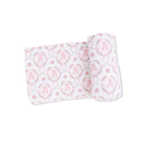 Muslin Swaddle, Cameo Ballet Shoes