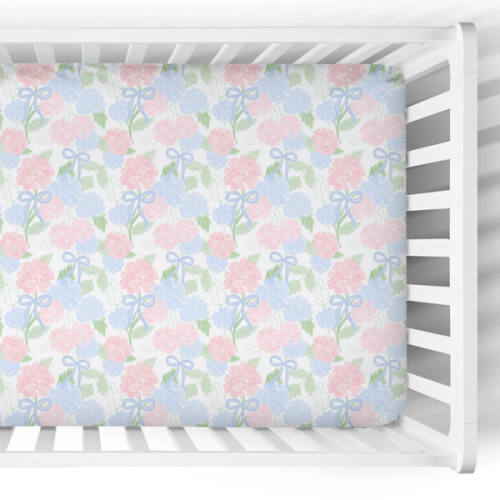 Crib Sheet | Hydrangea Bow