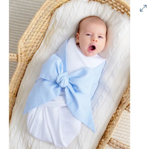 Bow Swaddle ® - Buckhead Blue