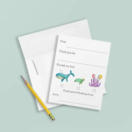 sea creatures thank you set — emmy+olly